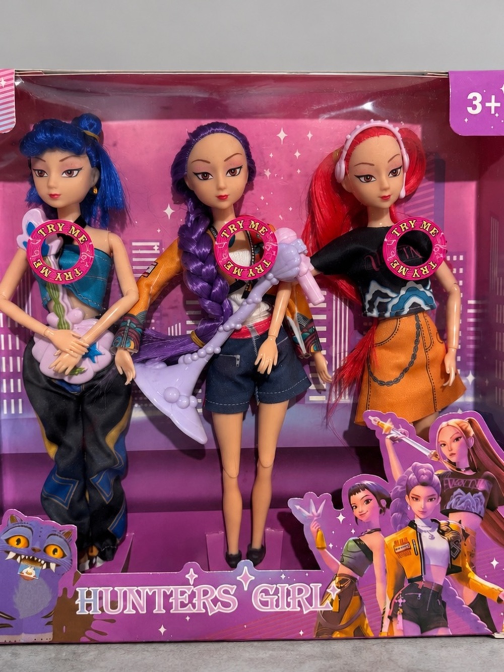 KPOP Hunters Girl 3 Doll Set – Singing Fashion Dolls – Boxed Gift Set – Ages 3+